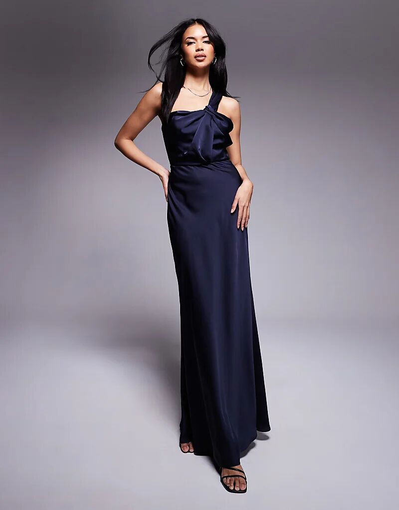 Асимметричное макси-платье с узлом спереди в темно-синем цвете Jarlo
Асимметричное макси-платье с узлом спереди в темно-синем цвете Jarlo