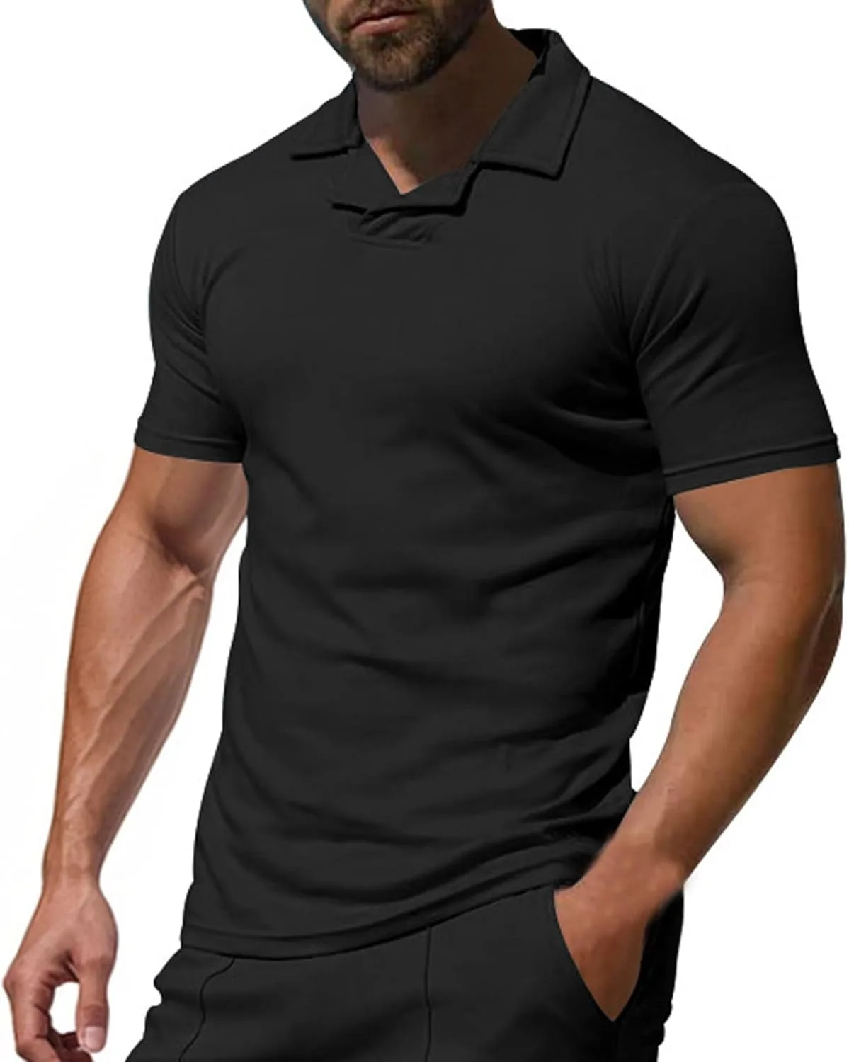 Мужская летняя футболка Casual с лацканом
Мужская летняя футболка Casual с лацканом