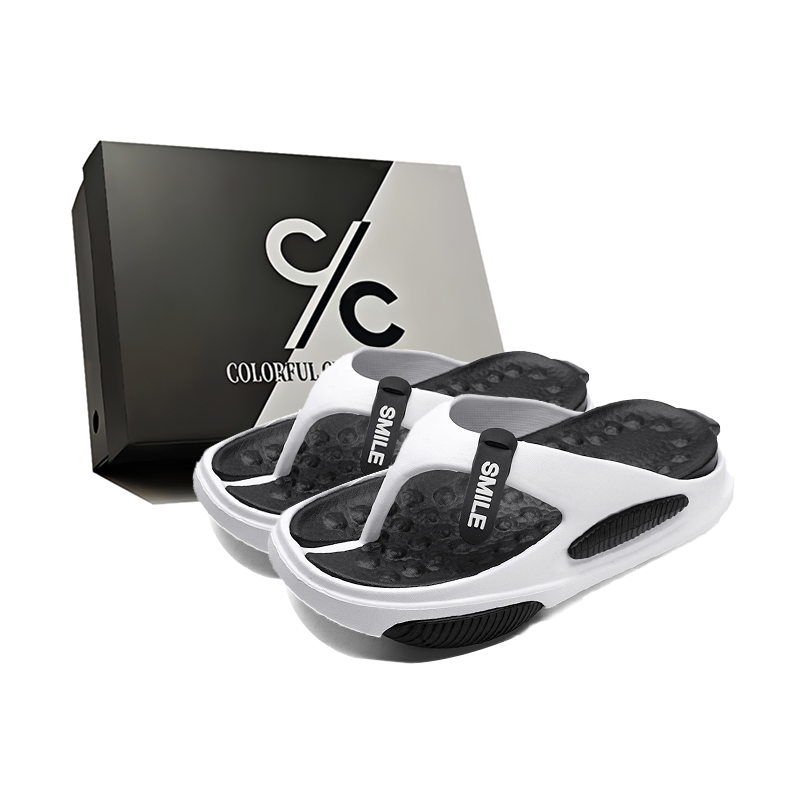 Мужские шлепанцы из ЭВА с вырезами, тихие, устойчивые к запахам, износостойкие, нескользящие Colorful Creations, White Black
Мужские шлепанцы из ЭВА с вырезами, тихие, устойчивые к запахам, износостойкие, нескользящие Colorful Creations, White Black
