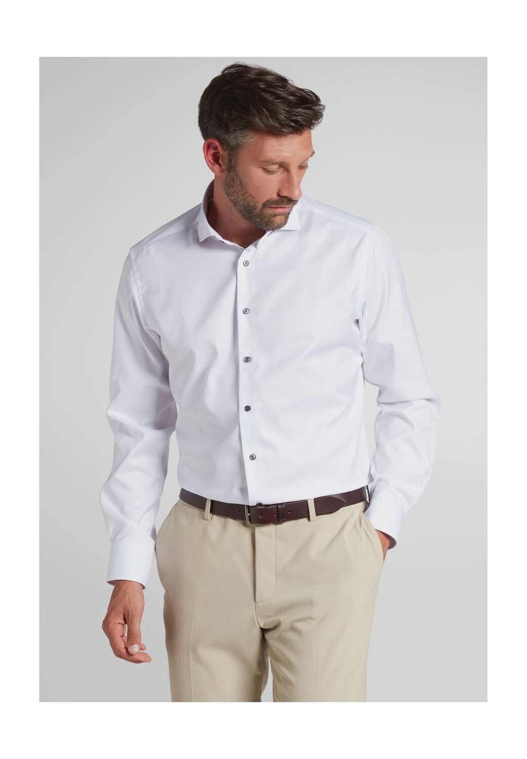 Деловая рубашка, длинные рукава, воротник акулы, современный крой, мужская ETERNA, белый
Деловая рубашка, длинные рукава, воротник акулы, современный крой, мужская ETERNA, белый