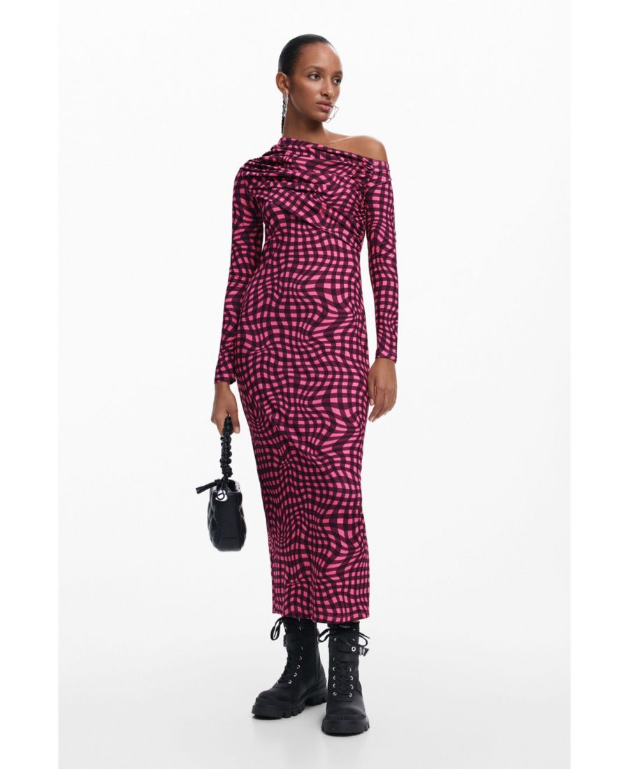 Женское клетчатое платье в психоделическом стиле Desigual, Dark pink
Женское клетчатое платье в психоделическом стиле Desigual, Dark pink