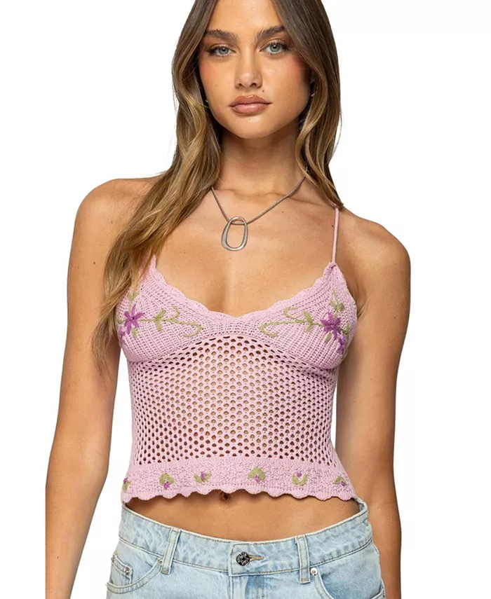 Женский ажурный топ Quince с вышивкой и открытой спиной Edikted, розовый
Женский ажурный топ Quince с вышивкой и открытой спиной Edikted, розовый