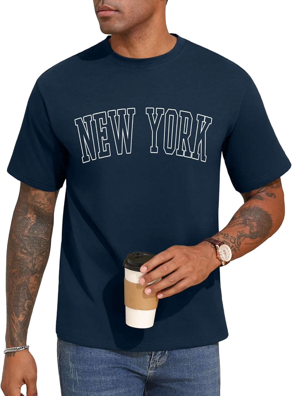 Футболка мужская New York Letter Graphic Print с коротким рукавом AIYINO
Футболка мужская New York Letter Graphic Print с коротким рукавом AIYINO