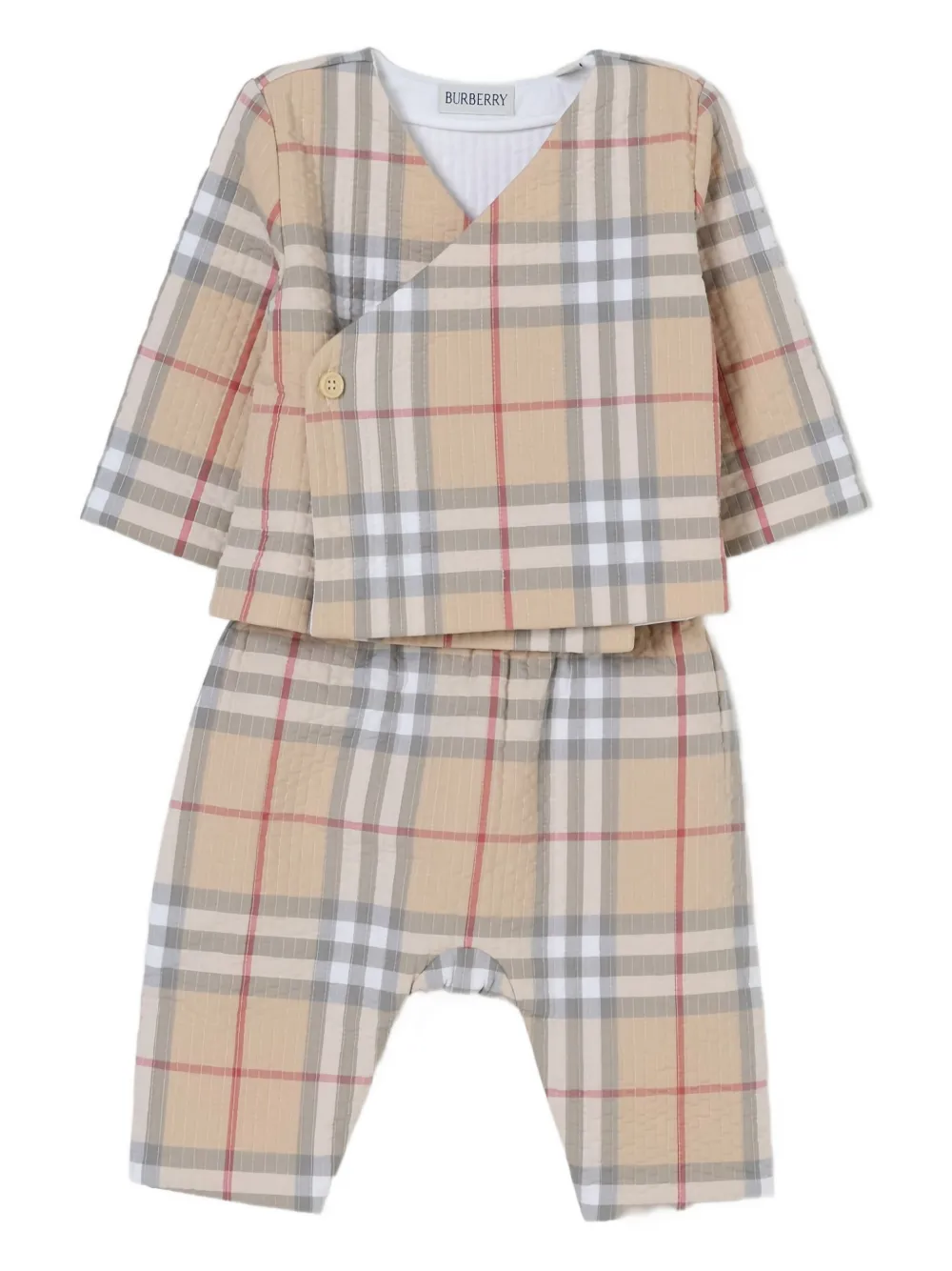 Комбинезон в клетку Burberry Kids, коричневый
Комбинезон в клетку Burberry Kids, коричневый