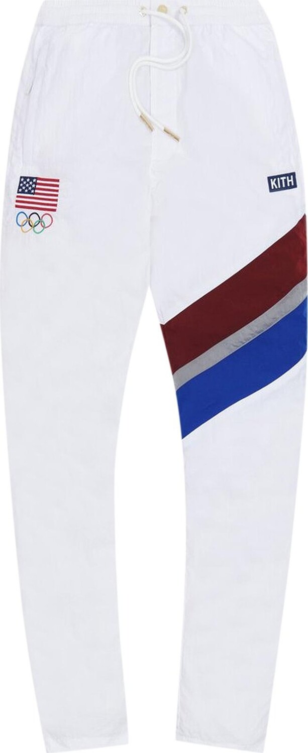 Брюки Kith USA Track Pant 'White', белый 
Брюки Kith USA Track Pant 'White', белый