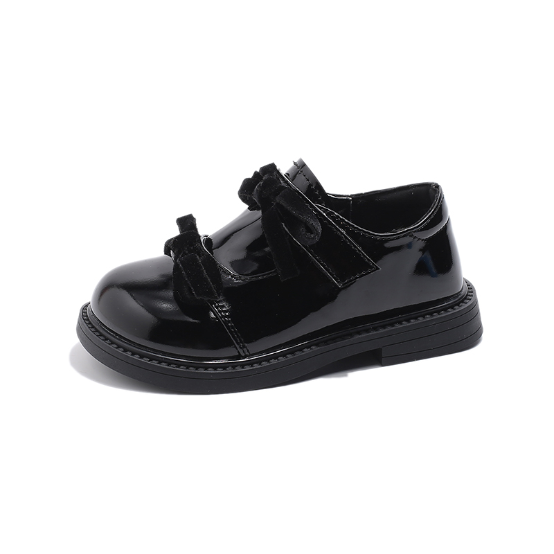 Детские кожаные туфли с низким верхом, устойчивые к истиранию TONYBEAR, черный 
Детские кожаные туфли с низким верхом, устойчивые к истиранию TONYBEAR, черный