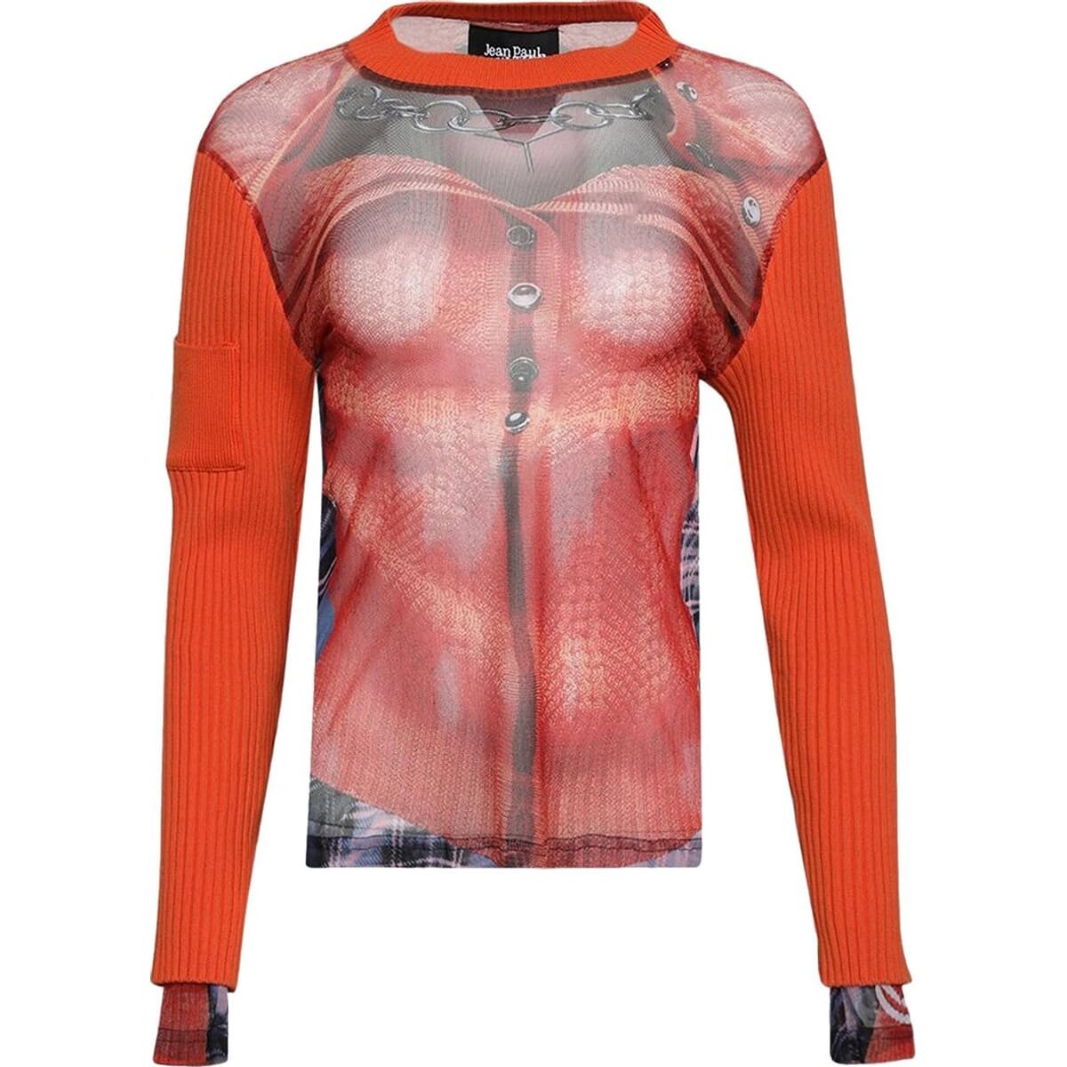 Кардиган Y/Project Trompe L'Oeil Ruffle, оранжевый 
Кардиган Y/Project Trompe L'Oeil Ruffle, оранжевый