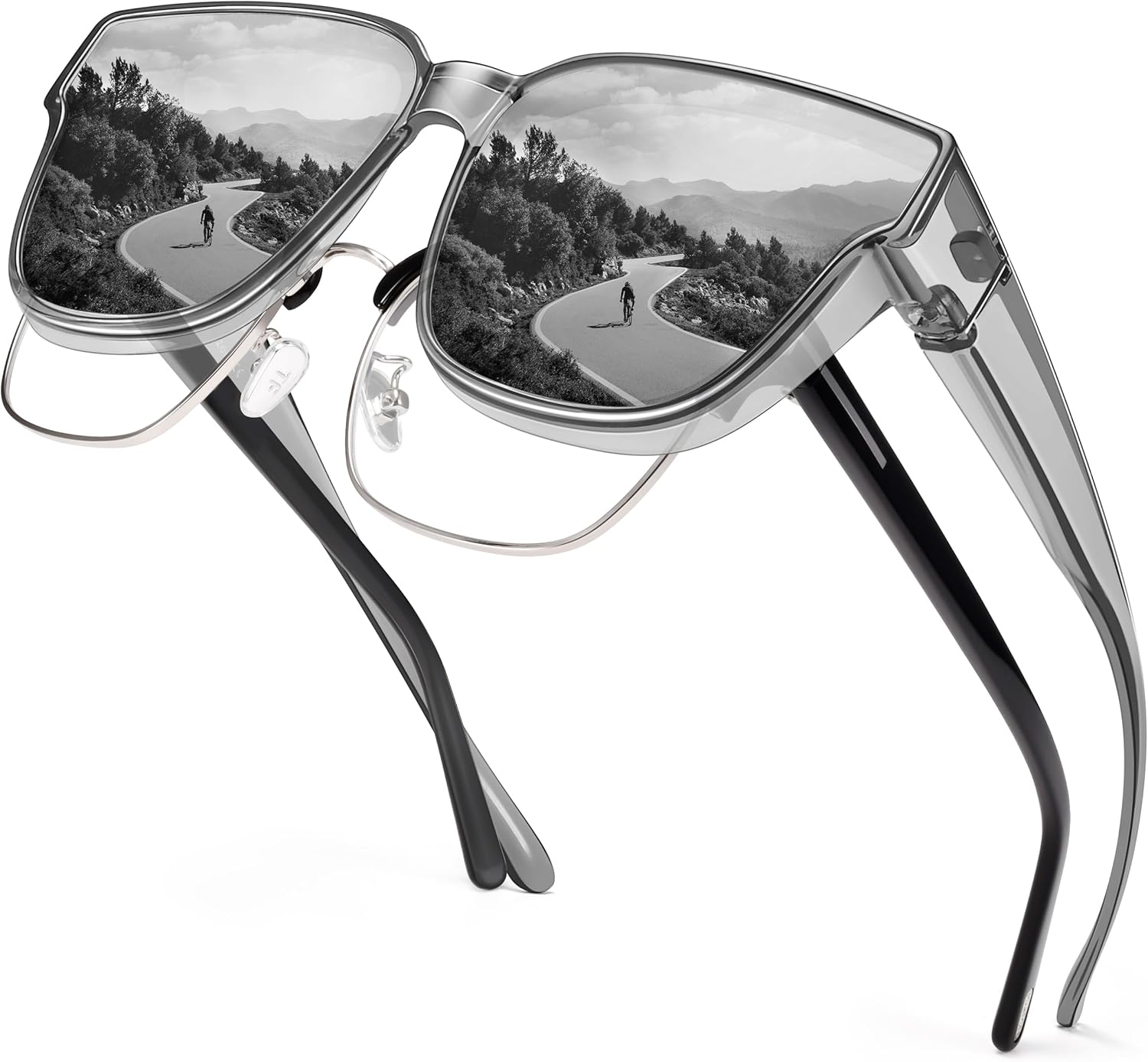 Поляризованные солнцезащитные очки URUMQI, надеваемые поверх обычных очков, для женщин, защита UV400, модные квадратные солнцезащитные очки для женщин и мужчин, A06 Glossy Grey Frame/Grey Lens
Поляризованные солнцезащитные очки URUMQI, надеваемые поверх обычных очков, для женщин, защита UV400, модные квадратные солнцезащитные очки для женщин и мужчин, A06 Glossy Grey Frame/Grey Lens