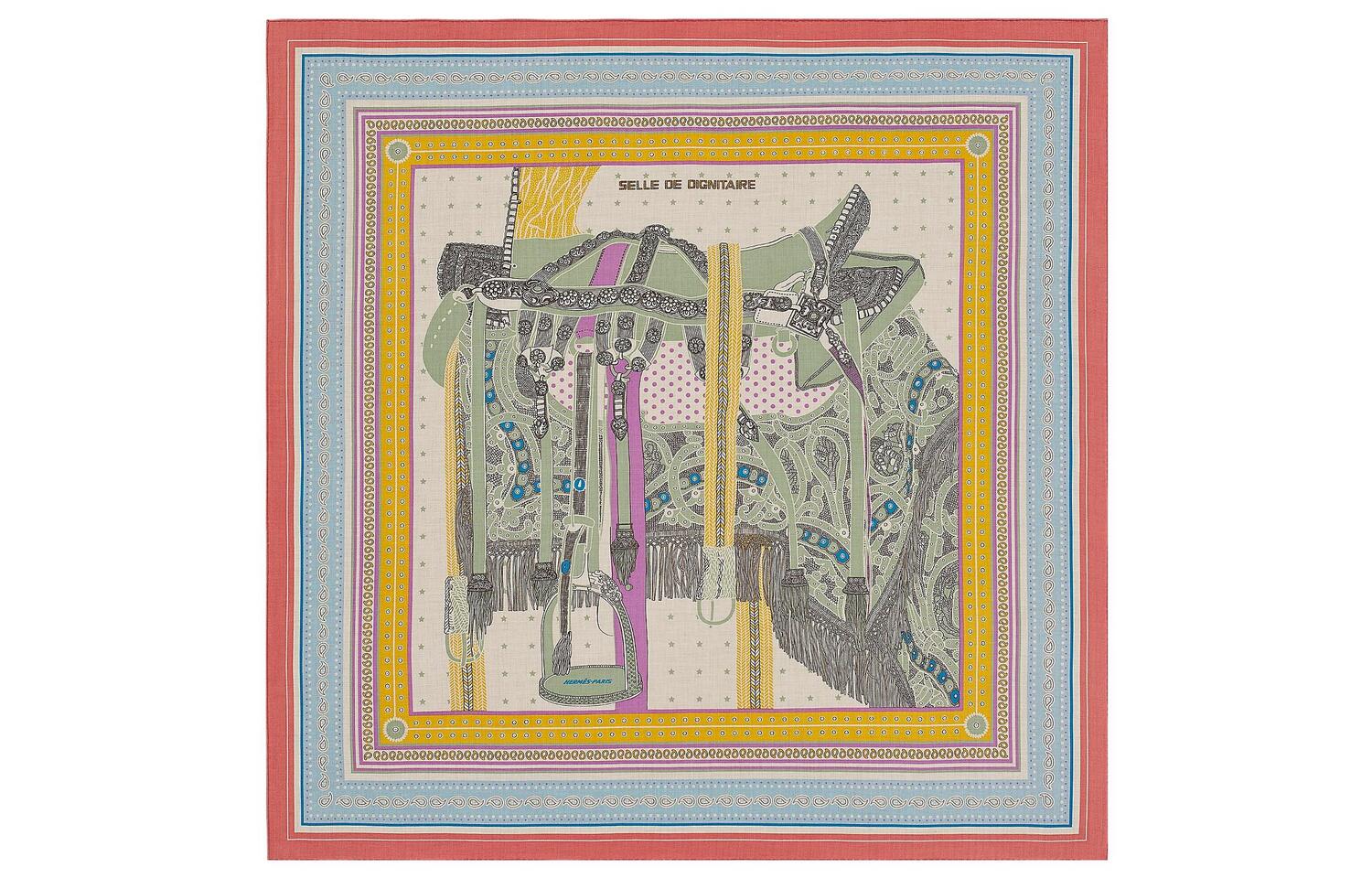 Шаль женская винтажная розовая/натуральная HERMES
Шаль женская винтажная розовая/натуральная HERMES