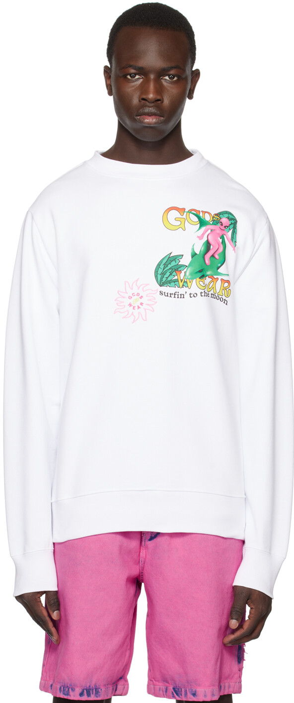 Белый свитшот Surfing Wirdo GCDS
Белый свитшот Surfing Wirdo GCDS