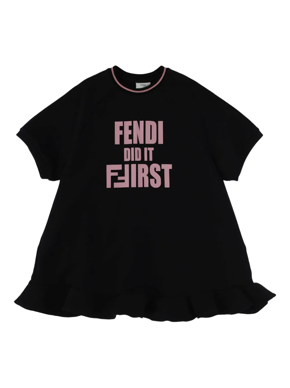 Платье с оборкой по подолу Fendi Kids, черный
Платье с оборкой по подолу Fendi Kids, черный
