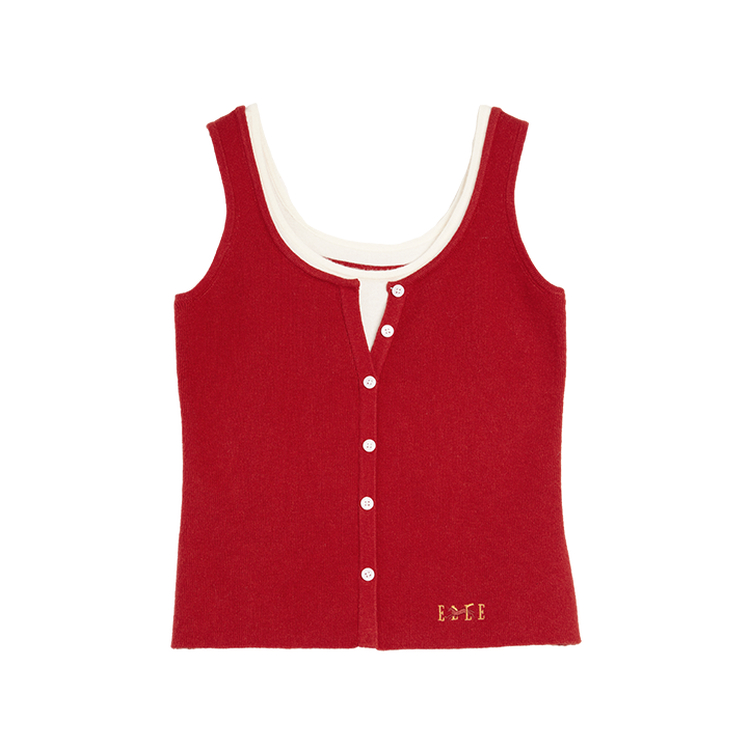 ELLE Топ-майка женская красная с U-образным вырезом умеренно прямого кроя
ELLE Топ-майка женская красная с U-образным вырезом умеренно прямого кроя