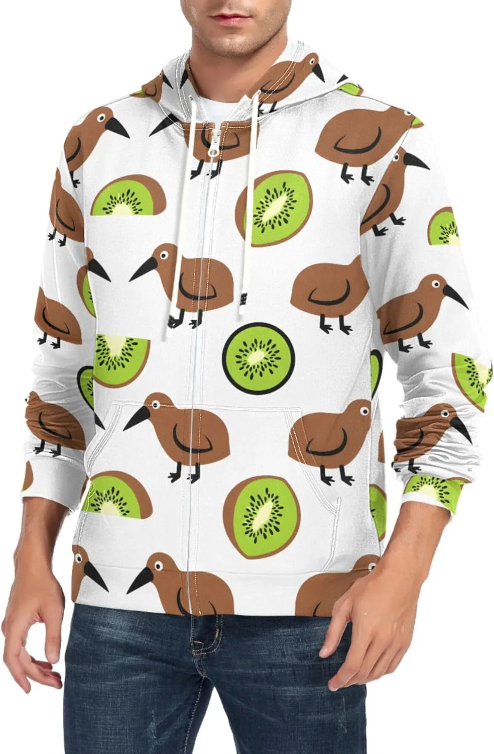 Мужская худи на молнии с принтом киви и карманом CUPADA
Мужская худи на молнии с принтом киви и карманом CUPADA