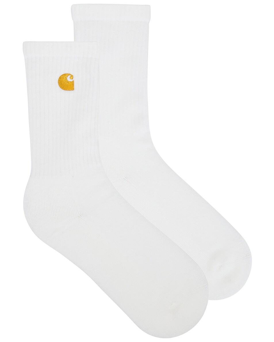 Носки Чейз Carhartt Wip, цвет White & Gold
Носки Чейз Carhartt Wip, цвет White & Gold