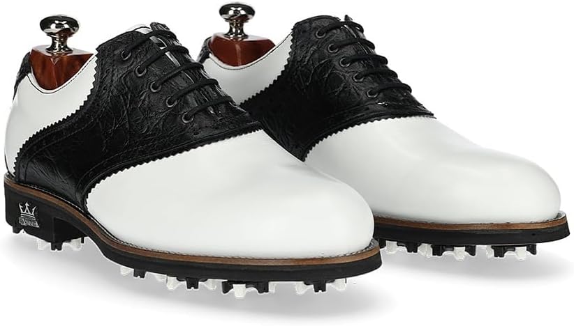 Мужская обувь для гольфа Lambda, белый/коричневый
Мужская обувь для гольфа Lambda, белый/коричневый