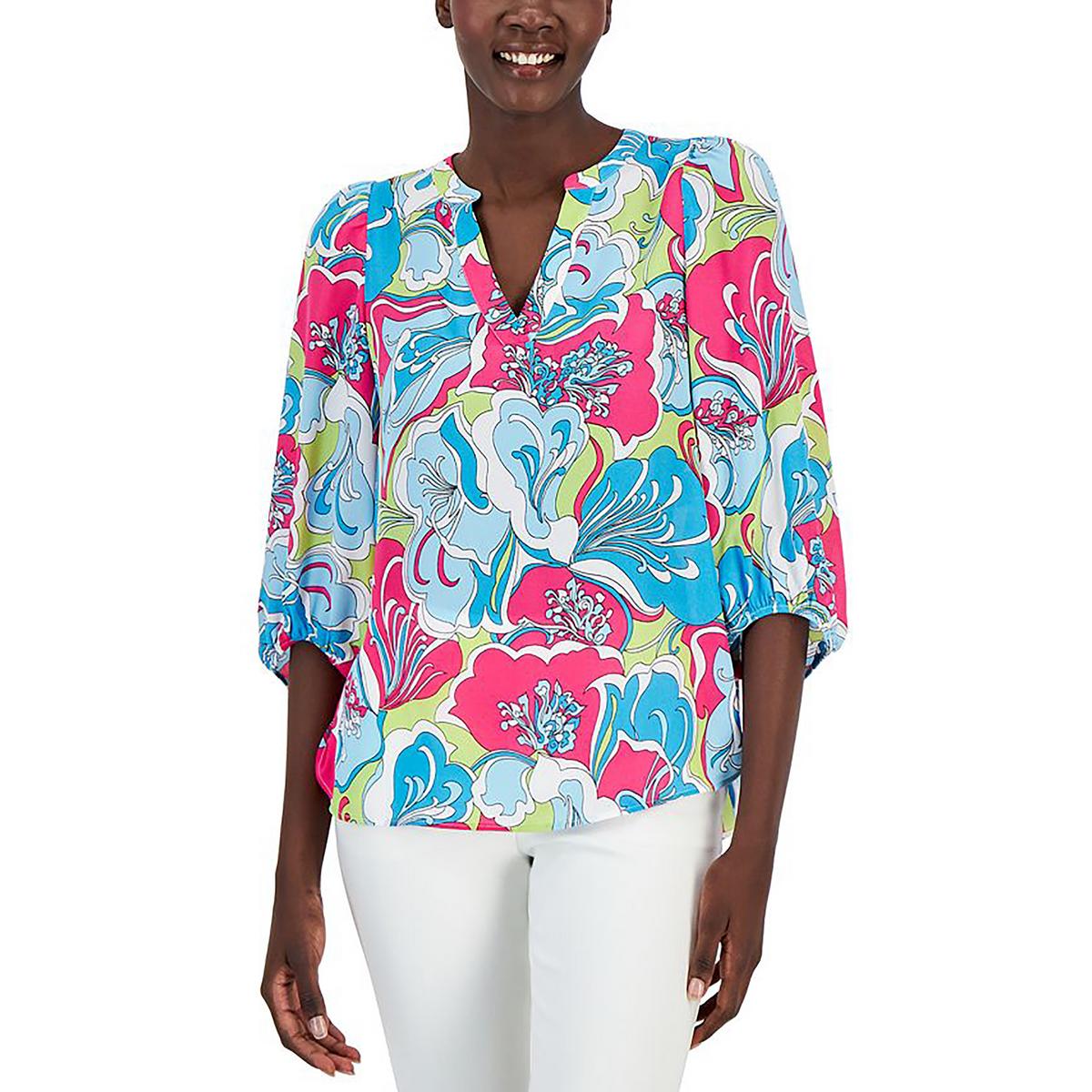 Женская блузка с разрезом на шее и высокой посадкой Anne Klein, цвет tropical blue multi
Женская блузка с разрезом на шее и высокой посадкой Anne Klein, цвет tropical blue multi