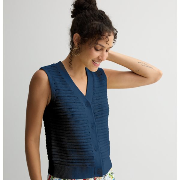 Женский жилет-свитер с пуговицами спереди Sonoma Goods For Life, синий
Женский жилет-свитер с пуговицами спереди Sonoma Goods For Life, синий