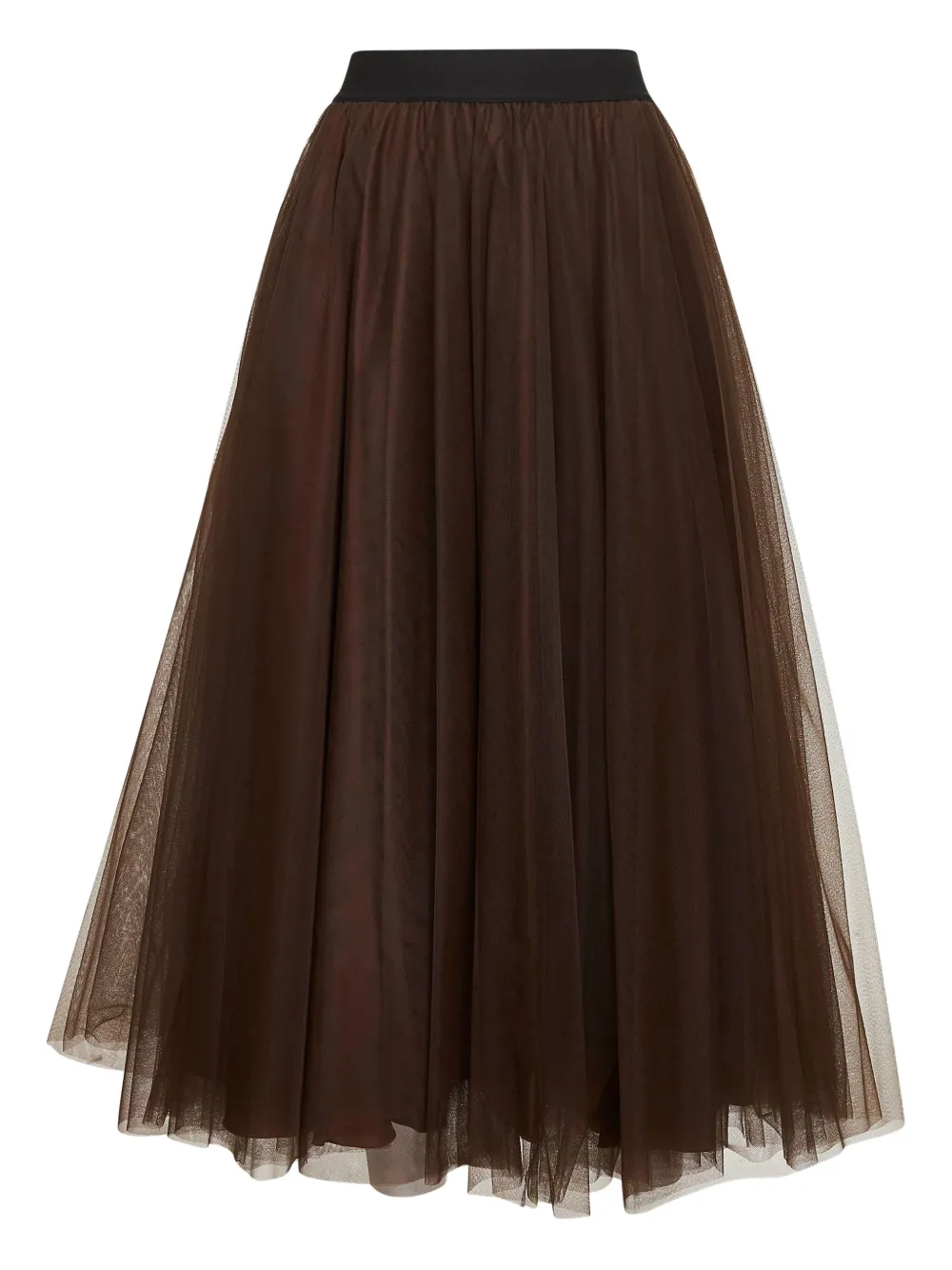 Юбка из тюля с эластичным поясом Blanca Vita, коричневый
Юбка из тюля с эластичным поясом Blanca Vita, коричневый
