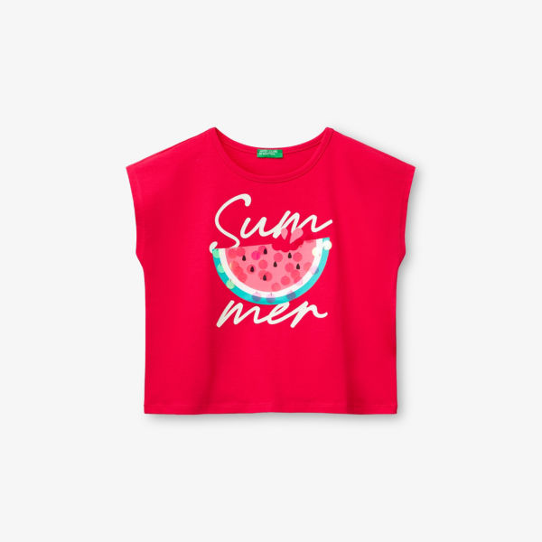 Футболка Benetton с вышивкой пайетками, фуксия
Футболка Benetton с вышивкой пайетками, фуксия