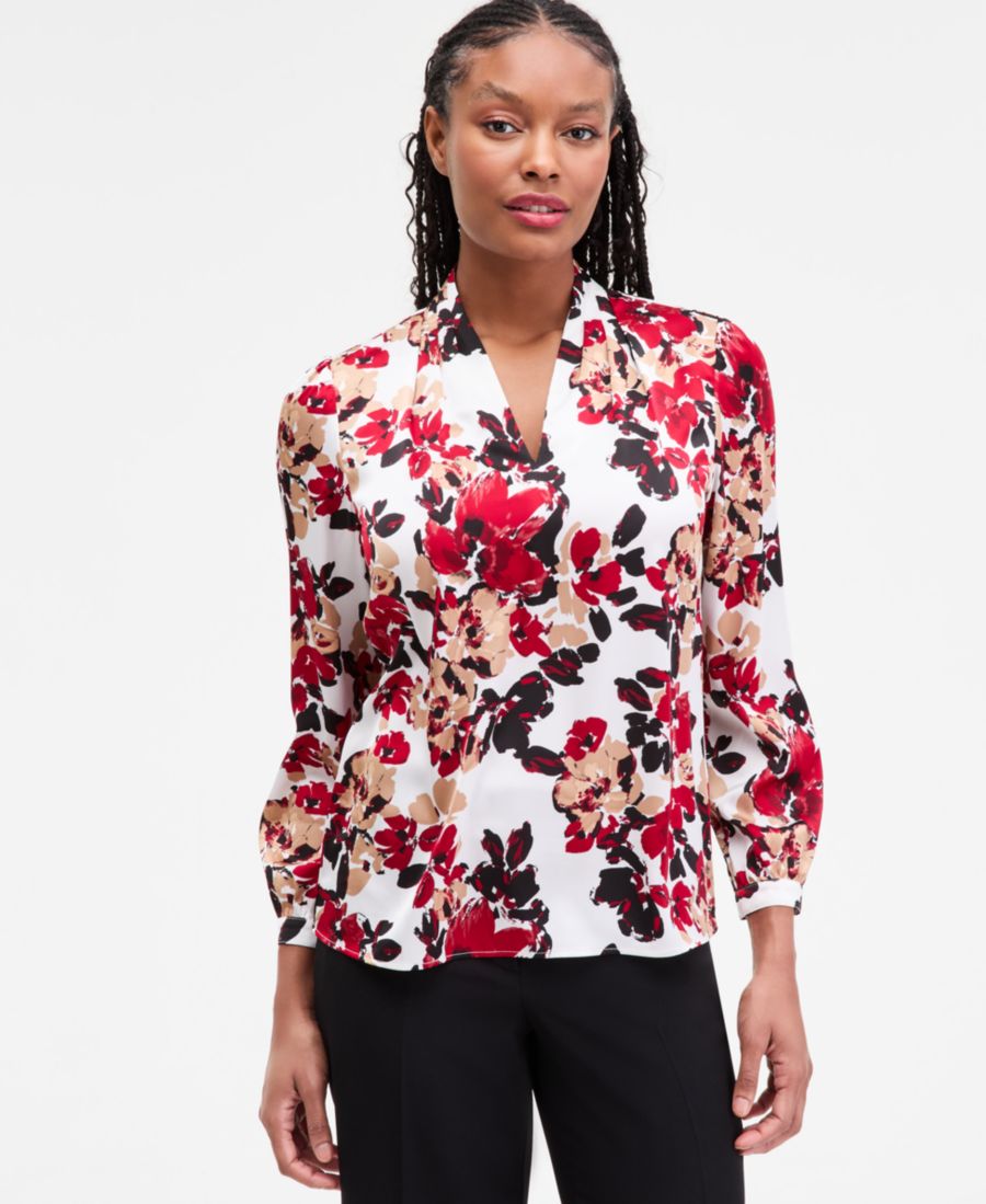 Женская блузка с принтом и плиссировкой на плечах, стандартный и укороченный размеры Kasper, Vanilla Ice Multi
Женская блузка с принтом и плиссировкой на плечах, стандартный и укороченный размеры Kasper, Vanilla Ice Multi