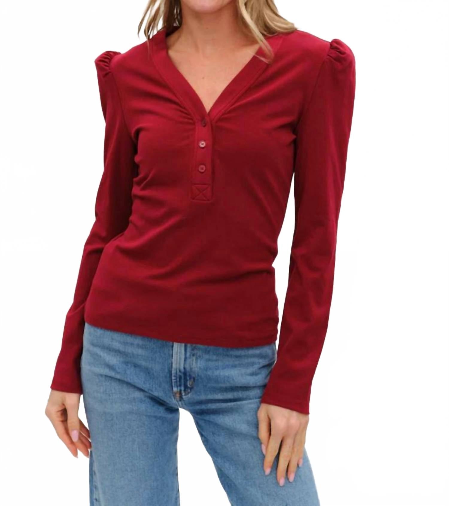 SIX/FIFTY Топ с длинными рукавами в рубчик, цвет бордовый, Emily
SIX/FIFTY Топ с длинными рукавами в рубчик, цвет бордовый, Emily