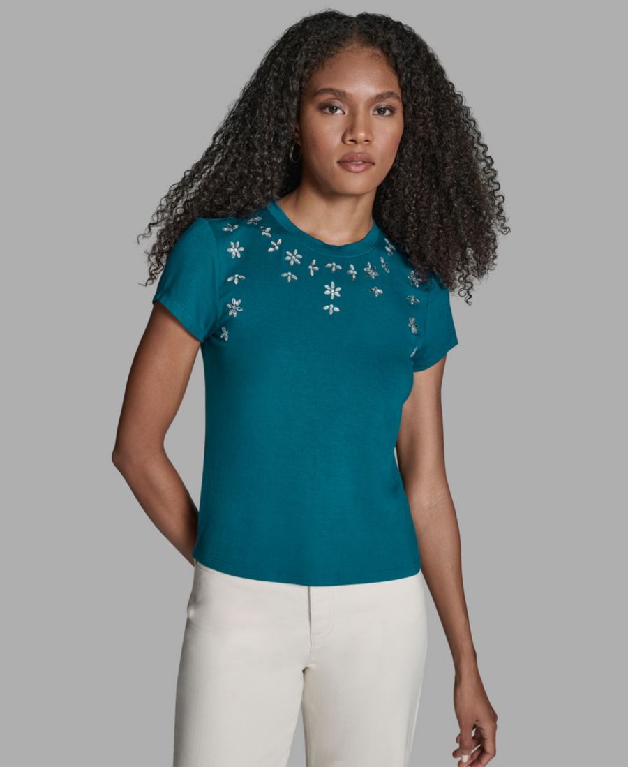 Женская футболка с коротким рукавом и декором BCBG, Cote Dazur
Женская футболка с коротким рукавом и декором BCBG, Cote Dazur
