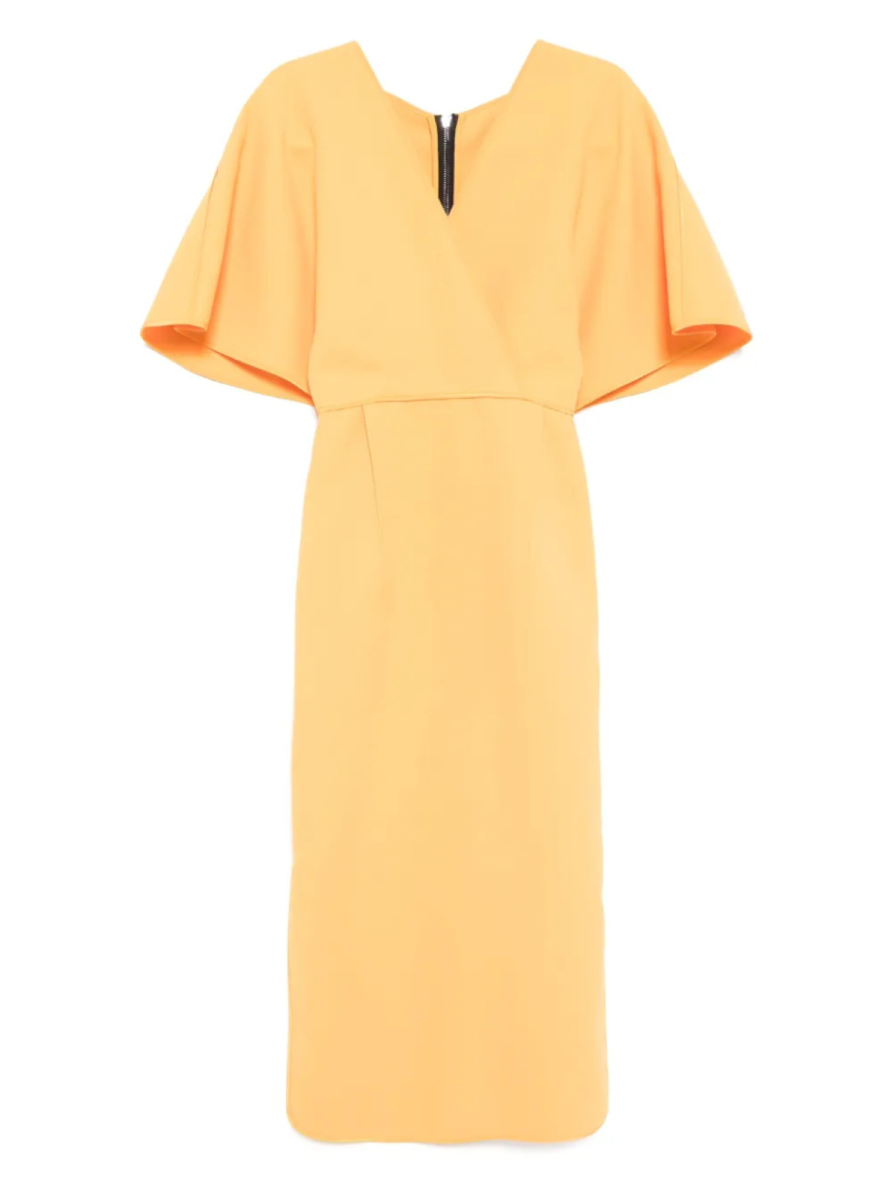 Платье с V-образным вырезом и короткими рукавами Maticevski, желтый
Платье с V-образным вырезом и короткими рукавами Maticevski, желтый