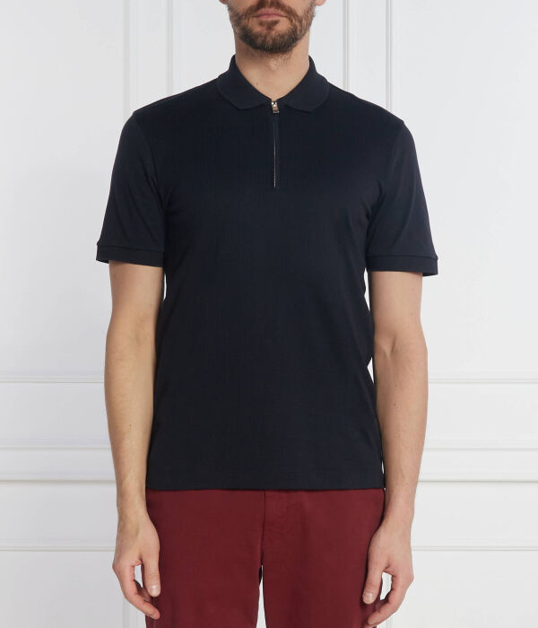 Поло мужское Boss с воротником на молнии, синий
Поло мужское Boss с воротником на молнии, синий