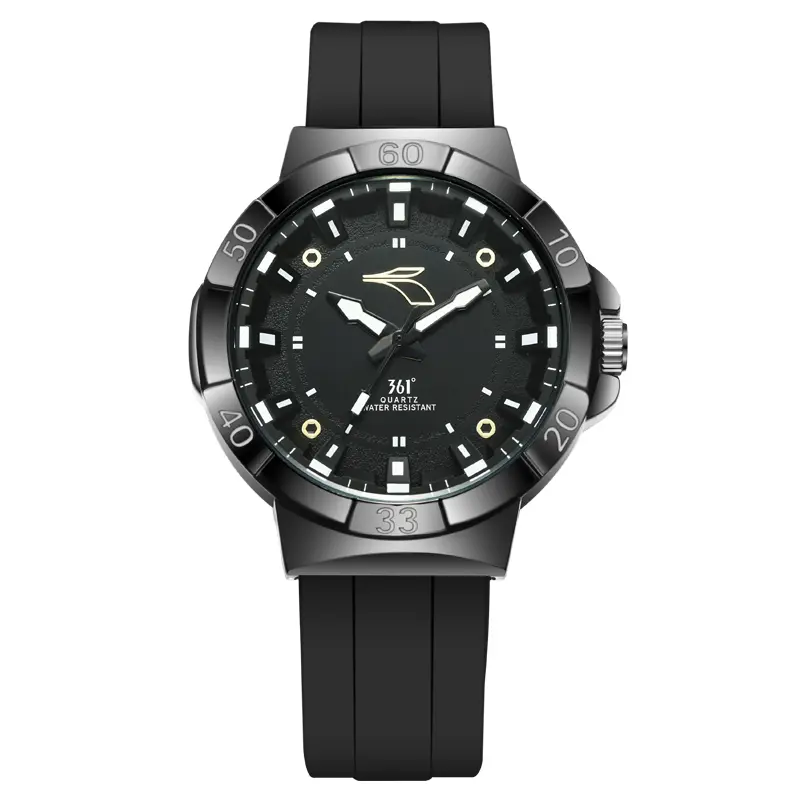 361° Часы мужские с кварцевым механизмом и силиконовым ремешком, черный циферблат
361° Часы мужские с кварцевым механизмом и силиконовым ремешком, черный циферблат