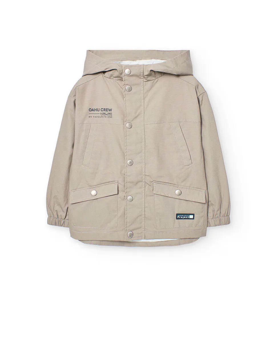 Хлопковая парка для мальчиков с капюшоном и передними карманами Boboli, коричневый
Хлопковая парка для мальчиков с капюшоном и передними карманами Boboli, коричневый