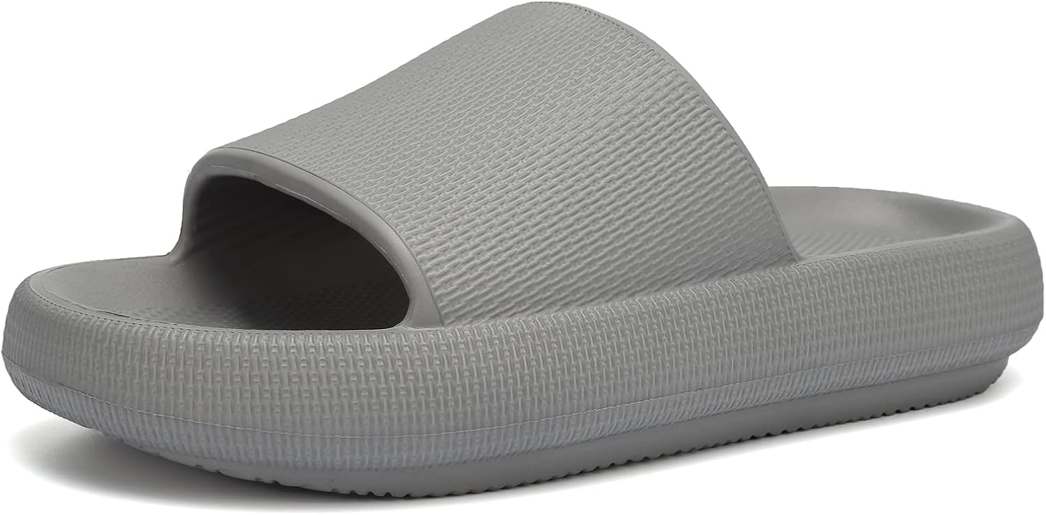 Тапочки-подушки EQUICK Cloud для женщин и мужчин, Душевые тапочки для ванной, Очень мягкие, С амортизирующей толстой подошвой, Для дома и улицы, серый
Тапочки-подушки EQUICK Cloud для женщин и мужчин, Душевые тапочки для ванной, Очень мягкие, С амортизирующей толстой подошвой, Для дома и улицы, серый