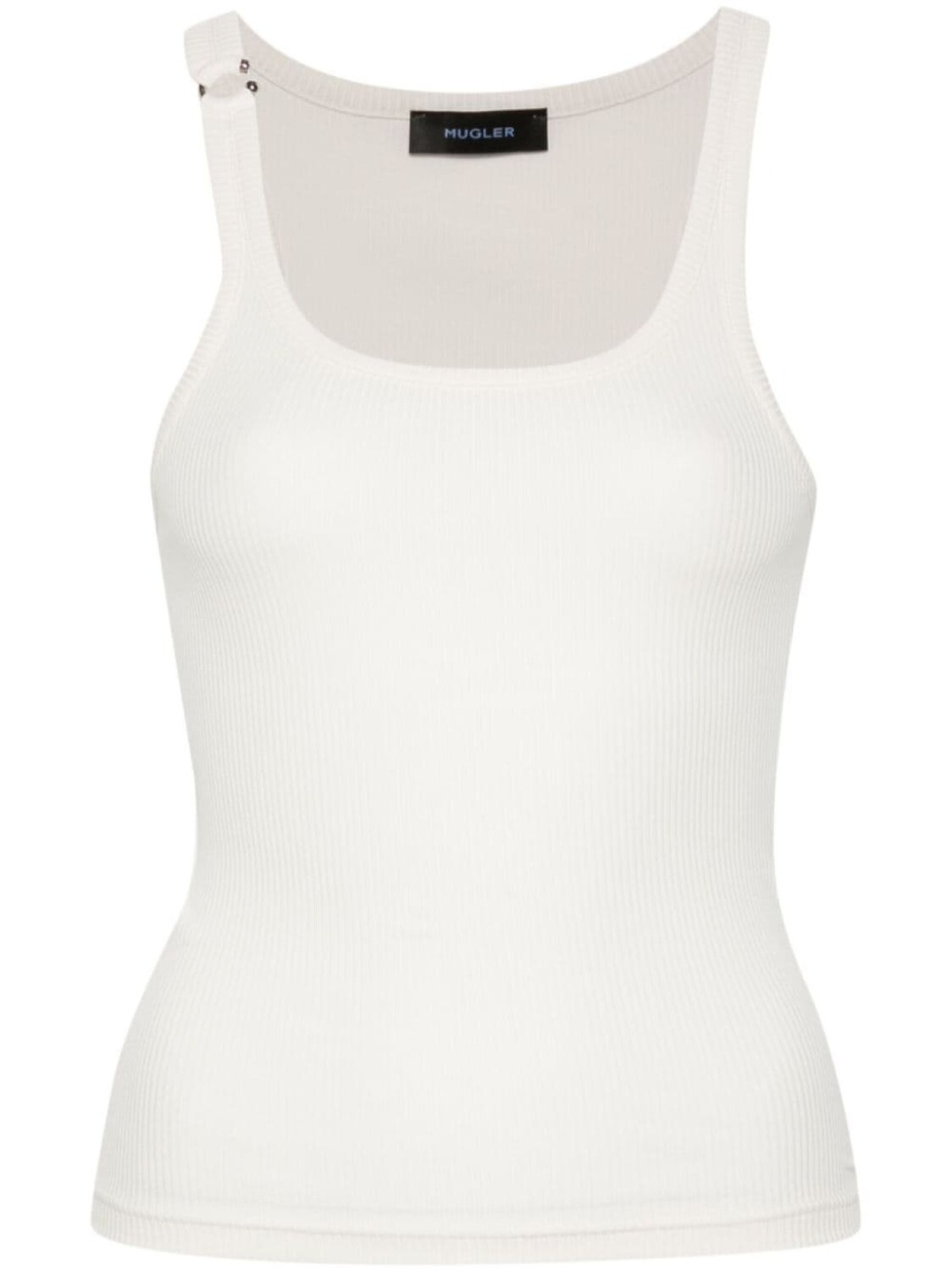 Mugler топ с металлическим декором, белый
Mugler топ с металлическим декором, белый