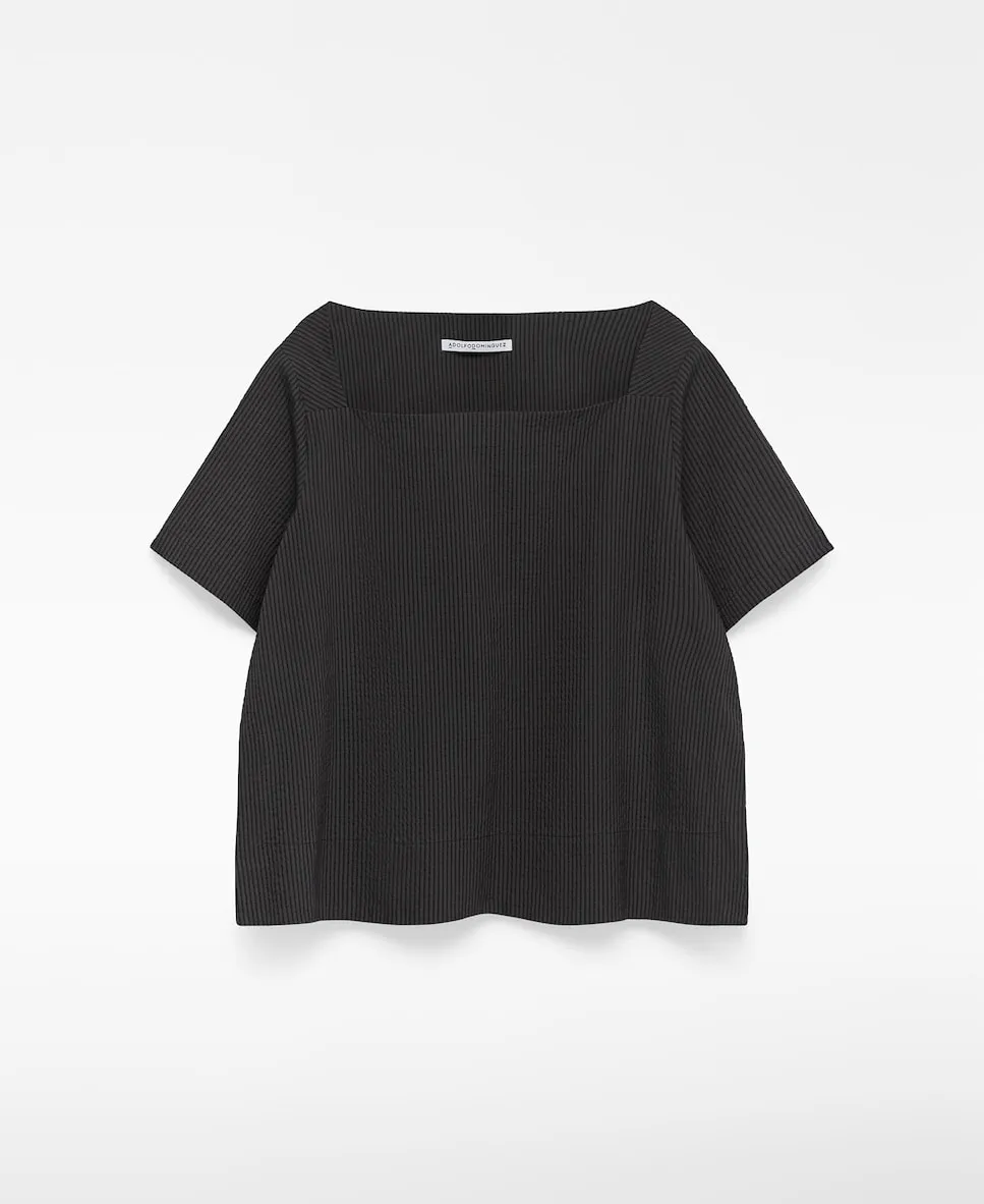 Женский топ из полосатой ткани Adolfo Dominguez, серо-коричневый
Женский топ из полосатой ткани Adolfo Dominguez, серо-коричневый