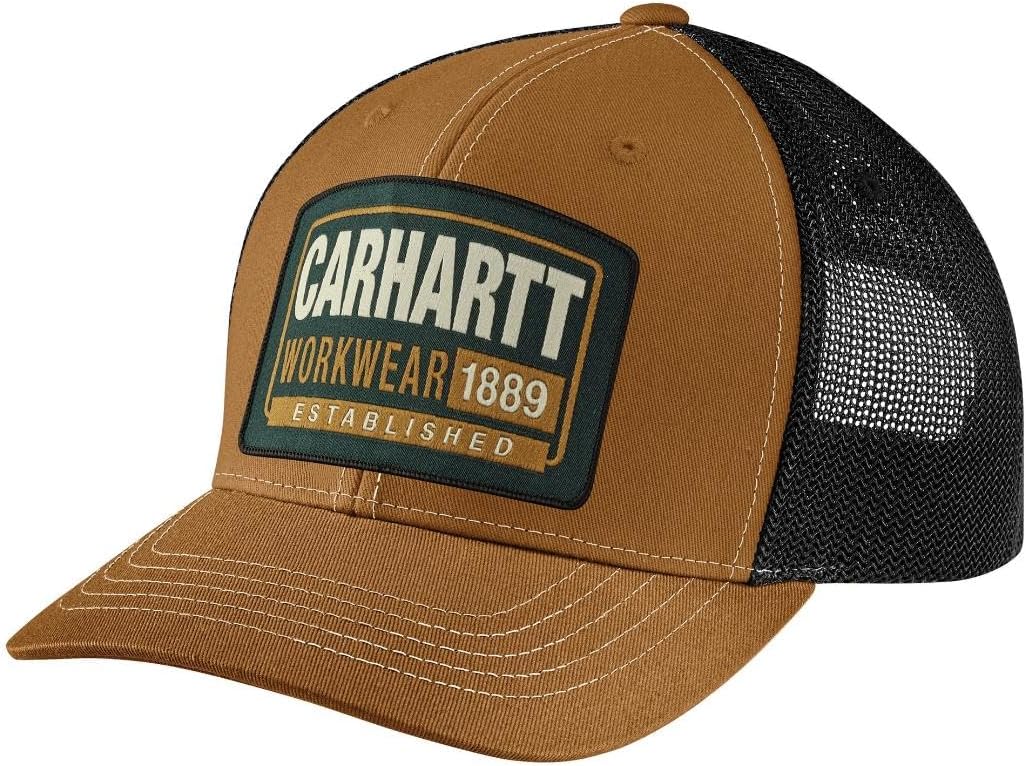 Carhartt мужская кепка с сетчатой спинкой и нашивкой, Carhartt Brown
Carhartt мужская кепка с сетчатой спинкой и нашивкой, Carhartt Brown