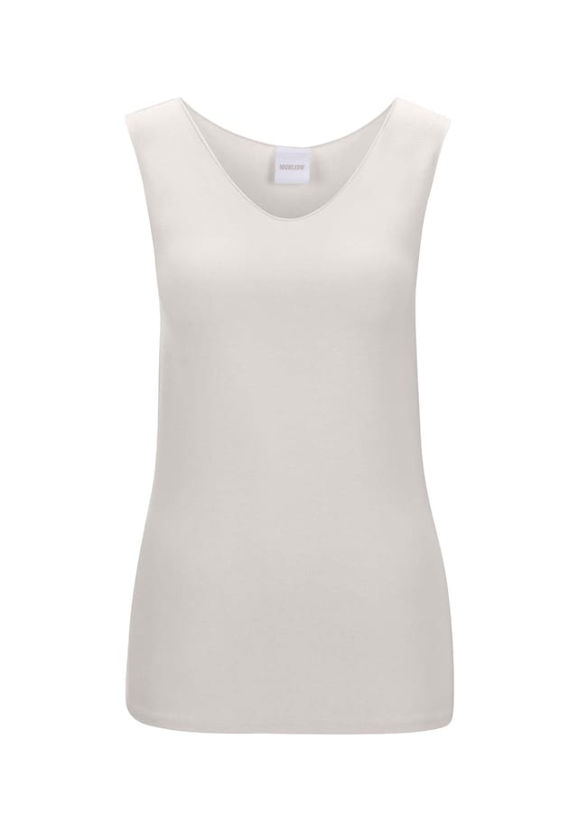 Топ без рукавов с круглым вырезом Madeleine, белый 
Топ без рукавов с круглым вырезом Madeleine, белый
