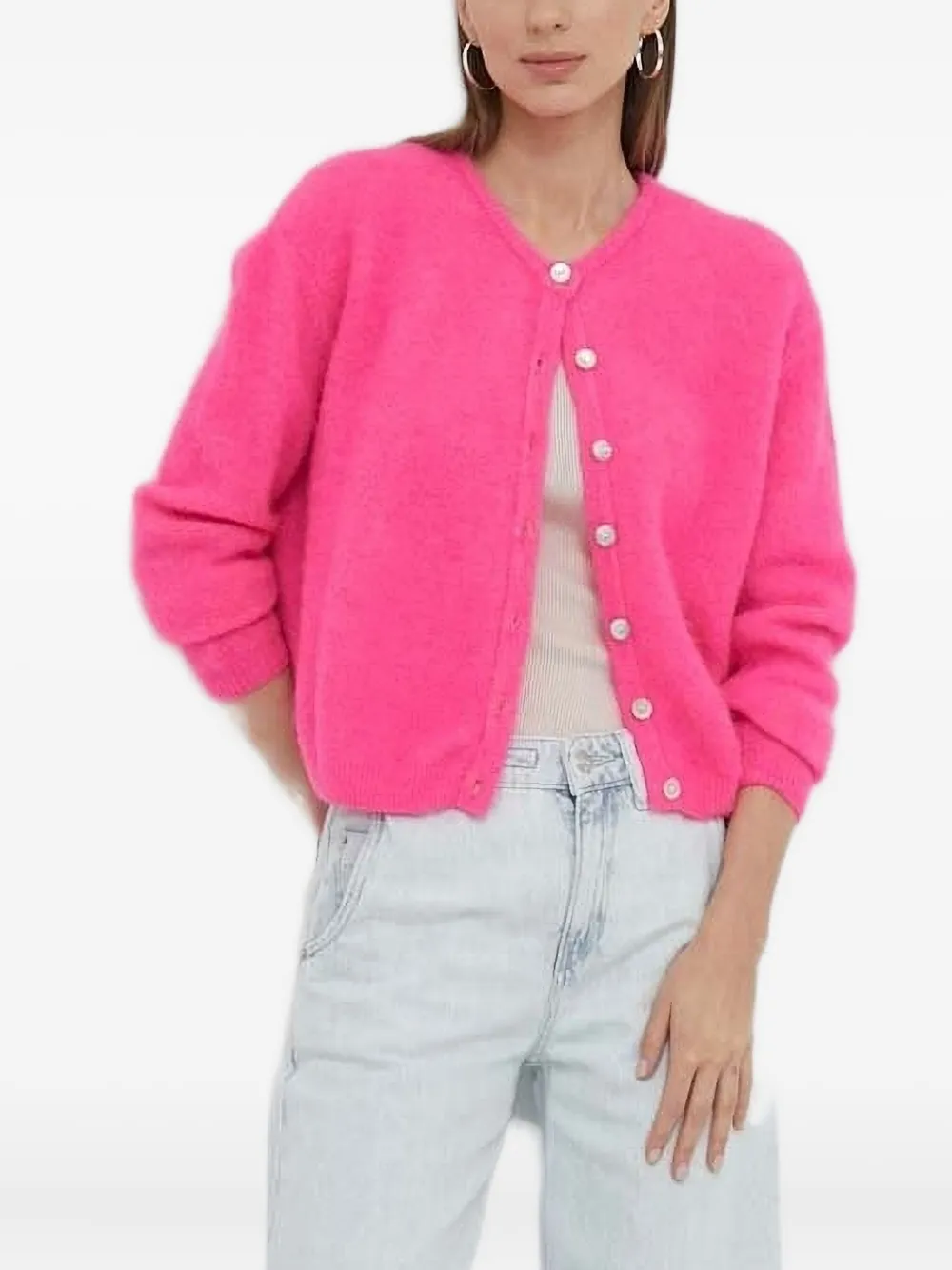 Кардиган на пуговицах American Vintage, розовый 
Кардиган на пуговицах American Vintage, розовый