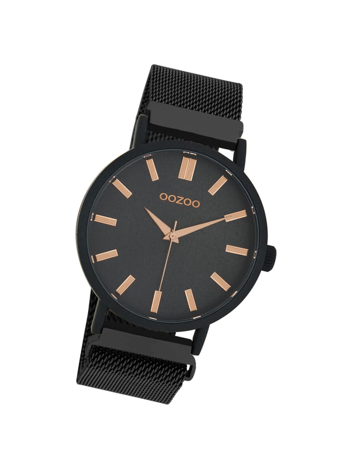 Аналоговые наручные часы Oozoo Timepieces, черные, большие (примерно 42 мм)
Аналоговые наручные часы Oozoo Timepieces, черные, большие (примерно 42 мм)