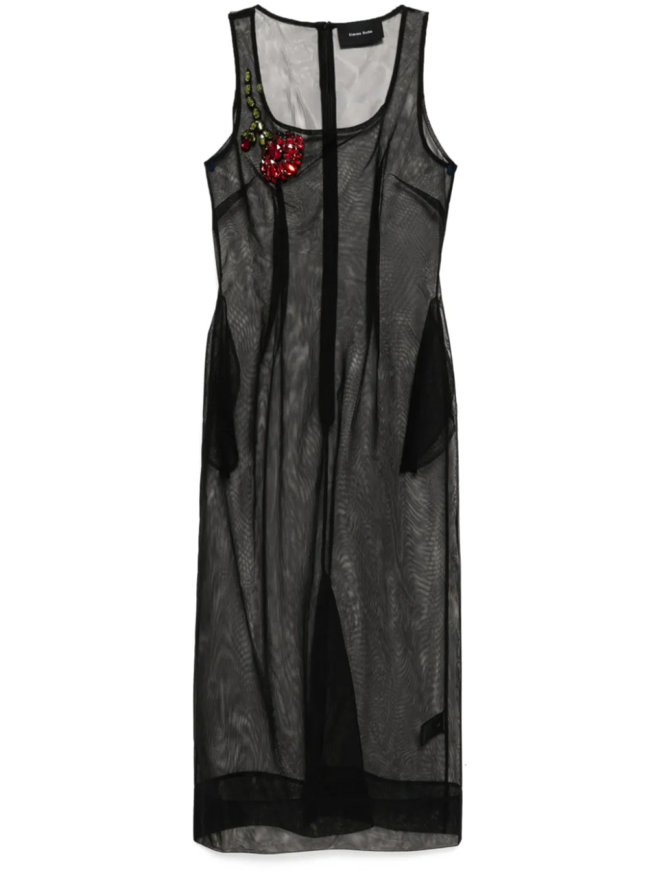 Платье с квадратным вырезом Simone Rocha, черный 
Платье с квадратным вырезом Simone Rocha, черный