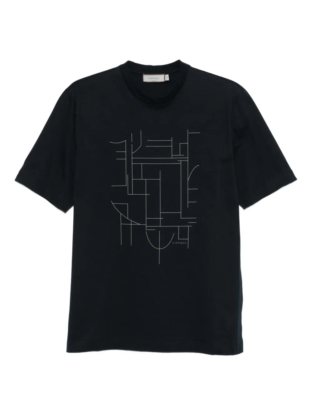 Футболка с геометричным принтом Canali, синий
Футболка с геометричным принтом Canali, синий