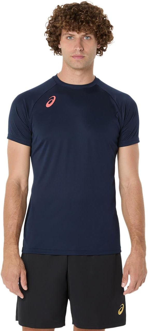 Футболка для тренировок по волейболу ASICS с коротким рукавом (с принтом на спине) 2053A214, унисекс, для взрослых, темно-синий
Футболка для тренировок по волейболу ASICS с коротким рукавом (с принтом на спине) 2053A214, унисекс, для взрослых, темно-синий
