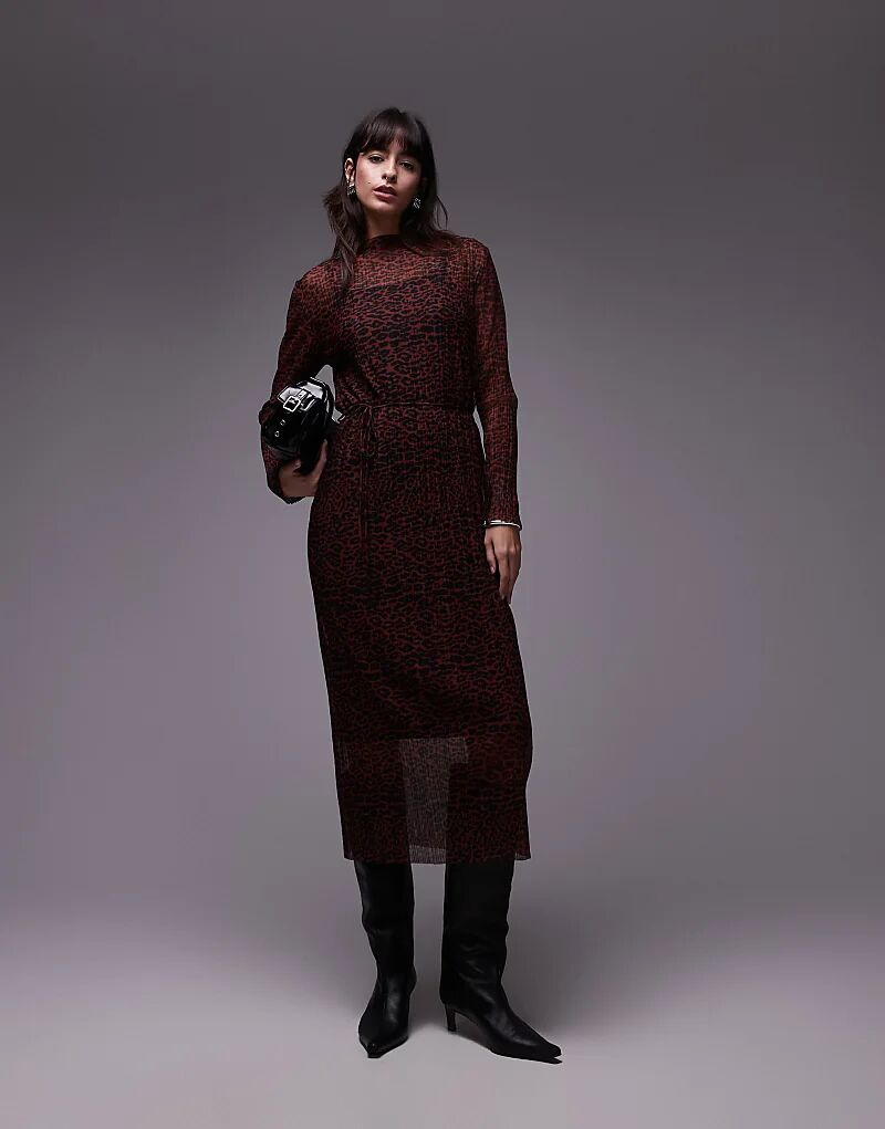 Платье миди из плиссированной сетки с леопардовым принтом & Other Stories
Платье миди из плиссированной сетки с леопардовым принтом & Other Stories