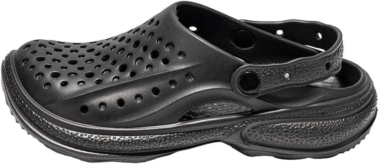 Садовые сабо для женщин и мужчин, комфортные шлепанцы без застежки, унисекс, противоскользящие, для прогулок на свежем воздухе, душа, летние легкие пляжные повседневные тапочки Generic, черный
Садовые сабо для женщин и мужчин, комфортные шлепанцы без застежки, унисекс, противоскользящие, для прогулок на свежем воздухе, душа, летние легкие пляжные повседневные тапочки Generic, черный