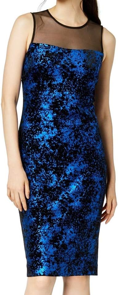 Женское бархатное платье-футляр без рукавов Calvin Klein с вырезом-иллюзорным вырезом, Regatta/Black
Женское бархатное платье-футляр без рукавов Calvin Klein с вырезом-иллюзорным вырезом, Regatta/Black