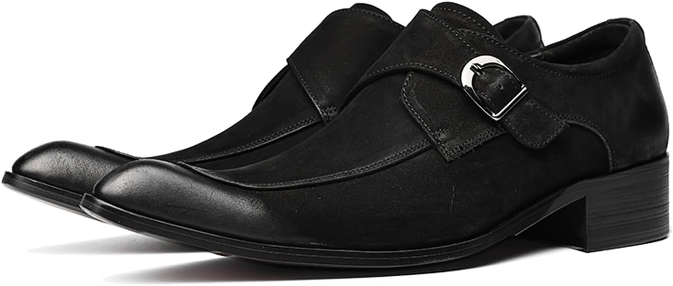 Мужские замшевые туфли Santimon с застежкой-монком, Классические формальные лоферы с пряжкой и нескользящей резиновой подошвой для повседневного делового стиля, свадьбы и вечерних мероприятий, черный
Мужские замшевые туфли Santimon с застежкой-монком, Классические формальные лоферы с пряжкой и нескользящей резиновой подошвой для повседневного делового стиля, свадьбы и вечерних мероприятий, черный