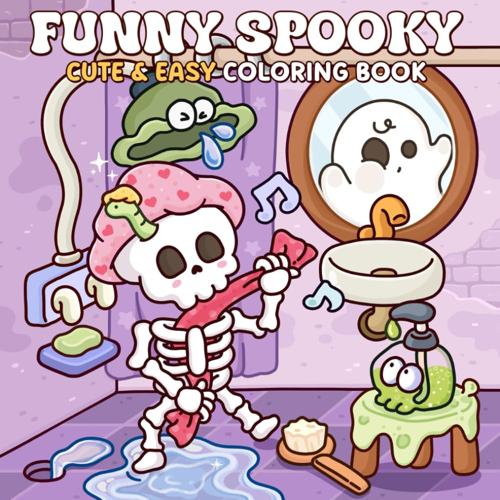 Funny Spooky: A Coloring Book for Adults and Teens Featuring Creepy Friends, Daily Scenes, and Silly Moments for Relaxation (Independently published)
Funny Spooky: A Coloring Book for Adults and Teens Featuring Creepy Friends, Daily Scenes, and Silly Moments for Relaxation (Independently published)