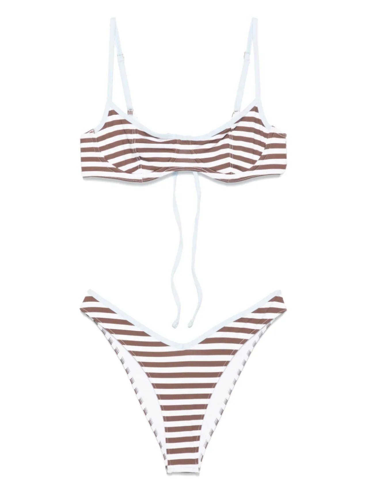 Полосатый комплект бикини Frankies Bikinis, белый
Полосатый комплект бикини Frankies Bikinis, белый