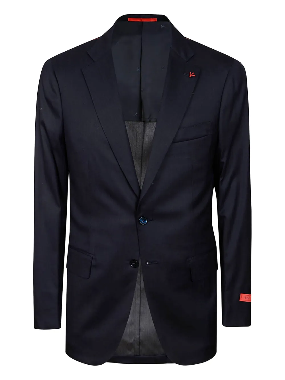 Шерстяной костюм с однобортным пиджаком Isaia, синий
Шерстяной костюм с однобортным пиджаком Isaia, синий