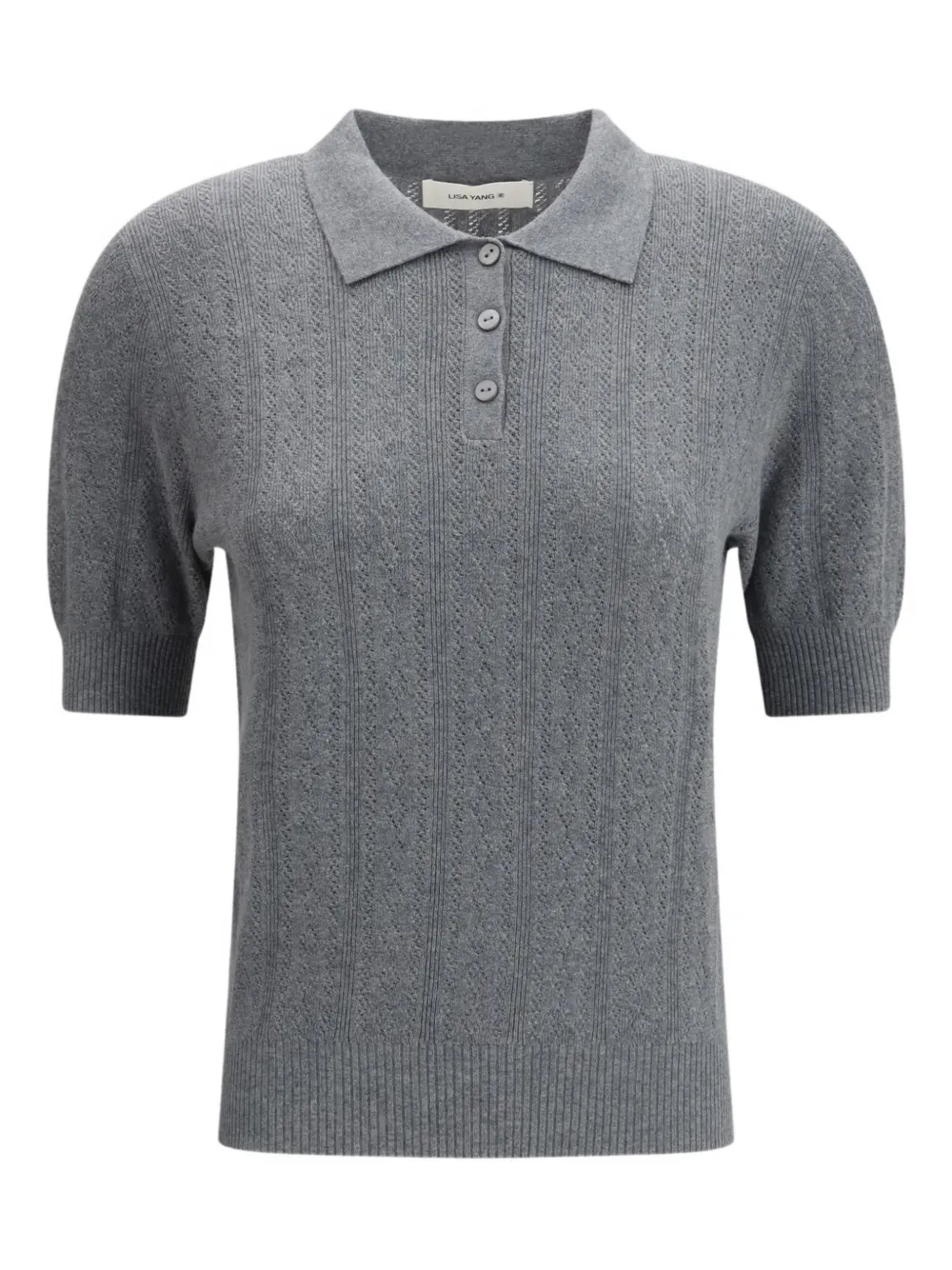 Топ-поло с пуговицами и рукавами-буфами Lisa Yang, серый
Топ-поло с пуговицами и рукавами-буфами Lisa Yang, серый