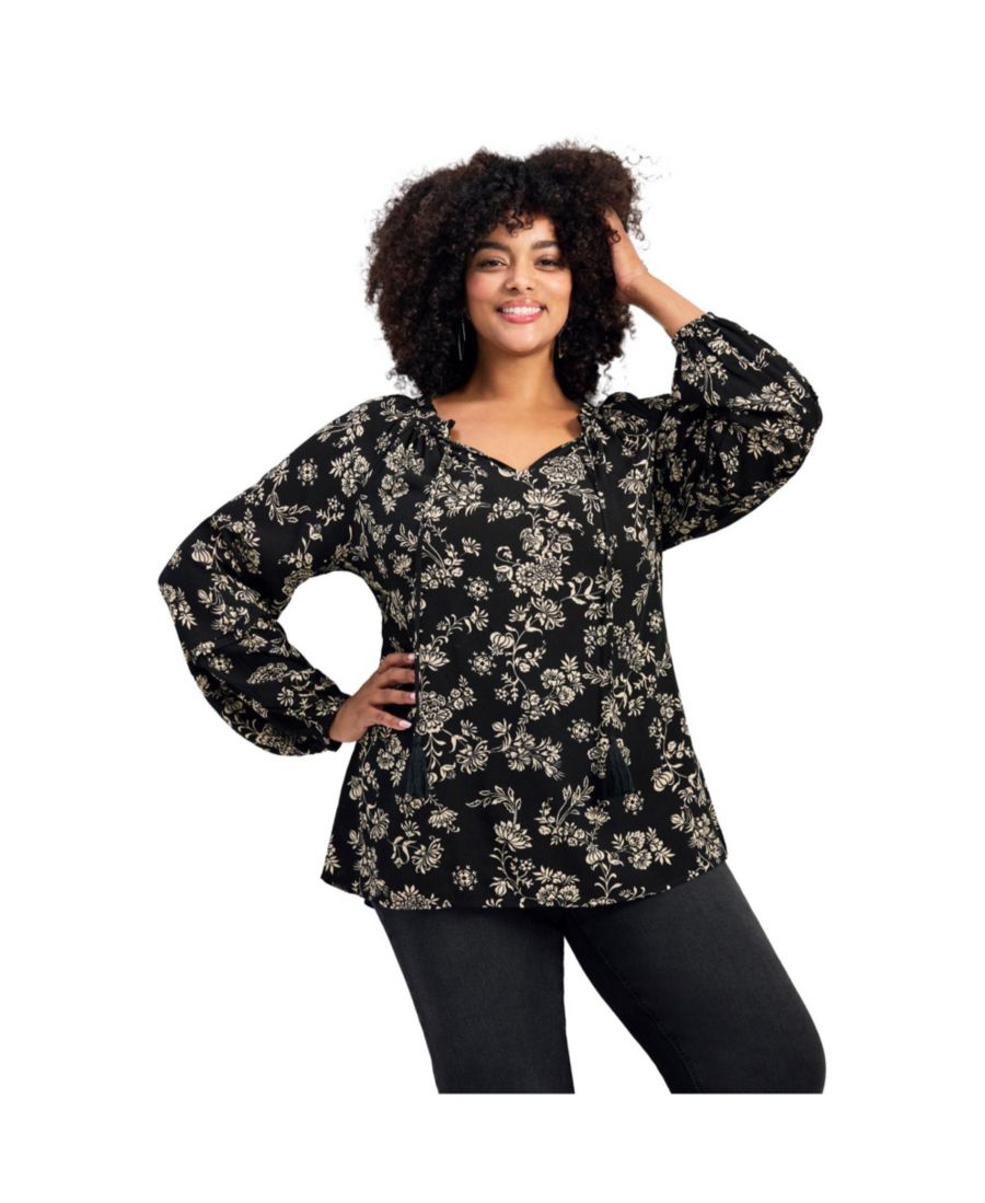 Женская крестьянская блузка Bianca AVENUE, Black silhouette
Женская крестьянская блузка Bianca AVENUE, Black silhouette