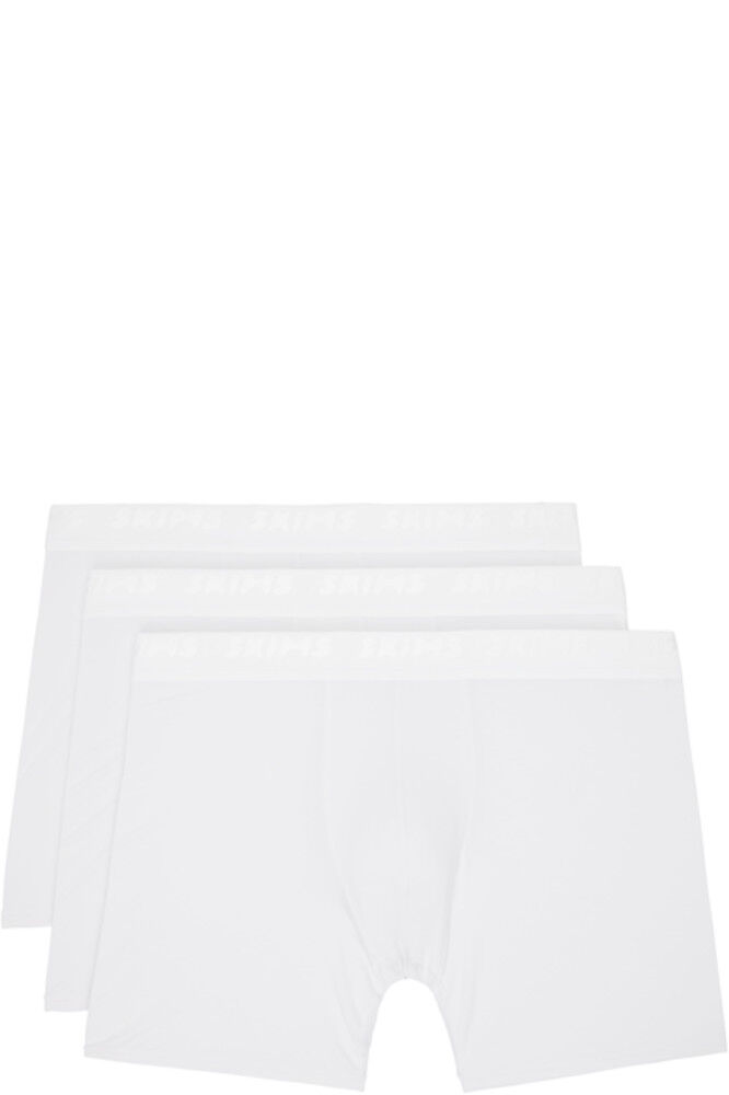 Упаковка из трех белых трусов-боксеров SKIMS Stretch 5 дюймов
Упаковка из трех белых трусов-боксеров SKIMS Stretch 5 дюймов